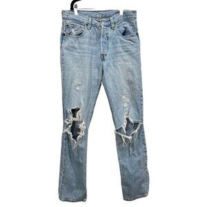 Women’s Levi’s Denim Jeans 28x28 Distressed‎ Pants Big E